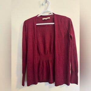 Loft Magenta Cardigan, Size XS